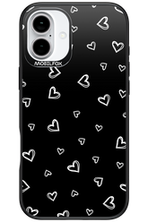 Monochrome Hearts 2.0 - Apple iPhone 16 Plus