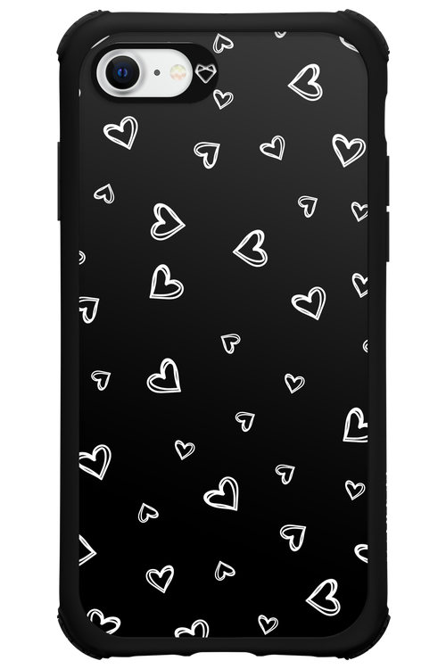 Monochrome Hearts 2.0 - Apple iPhone 7