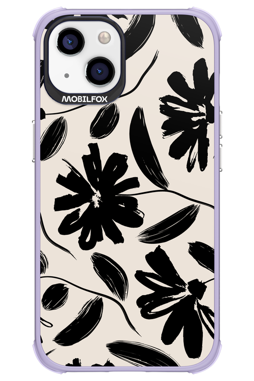 Monochrome Flowerss - Apple iPhone 13