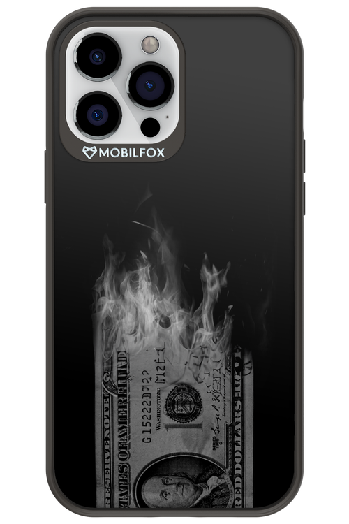 Money Burn B&W - Apple iPhone 13 Pro Max