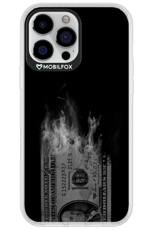 Money Burn B&W - Apple iPhone 13 Pro Max