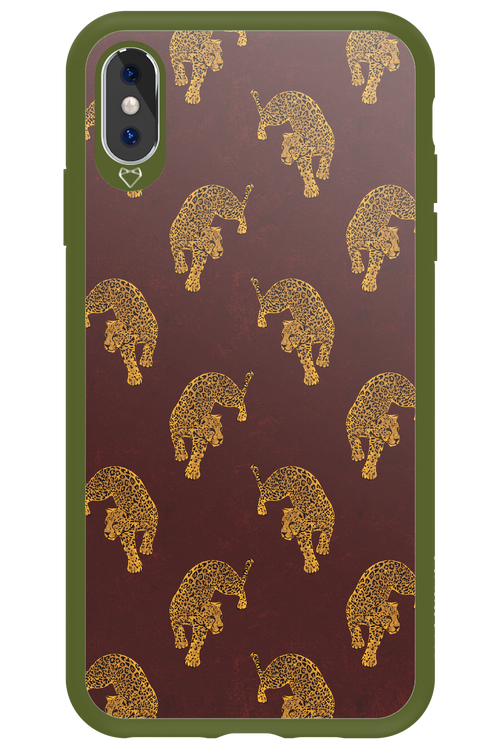 Burgundy Leopard Pattern - Apple iPhone XS Max