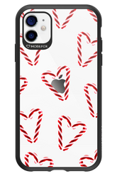 Candy Cane Hearts - Apple iPhone 11