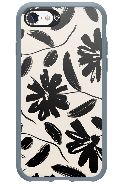 Monochrome Flowerss - Apple iPhone SE 2022