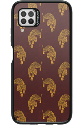 Burgundy Leopard Pattern - Huawei P40 Lite