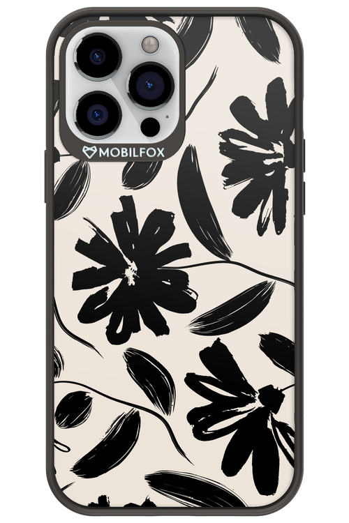 Monochrome Flowerss - Apple iPhone 13 Pro Max
