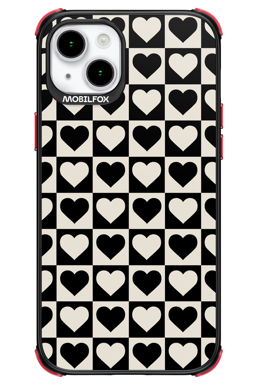 Checkered Heart - Apple iPhone 15 Plus