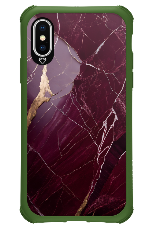 Burgundy Marble - Apple iPhone X