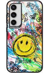 Crayon Smiley Colorful - Samsung Galaxy S24+