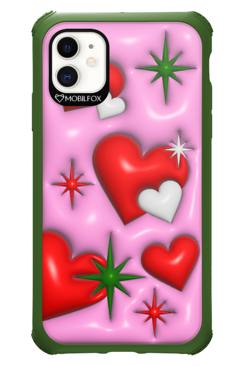 Holiday Hearts - Apple iPhone 11