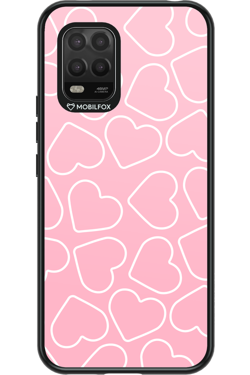 Line Heart Pink - Xiaomi Mi 10 Lite 5G