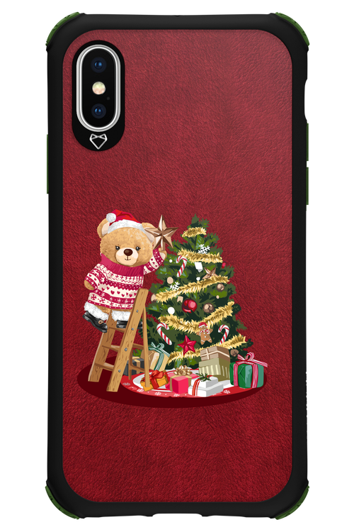 Christmas Bear (Burgundy) - Apple iPhone XS