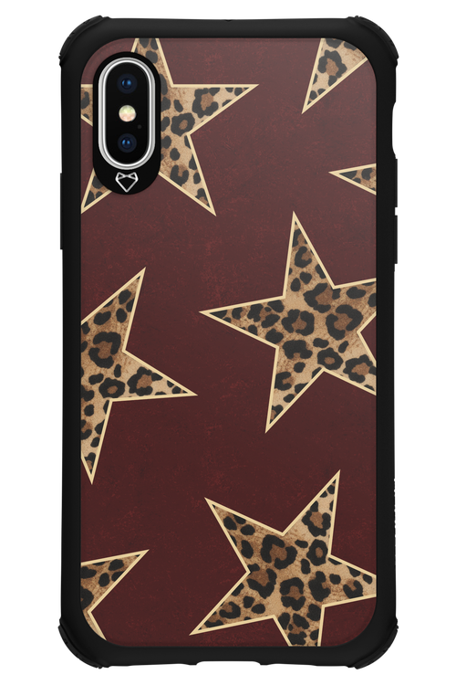 Wild Stars Burgundy - Apple iPhone X