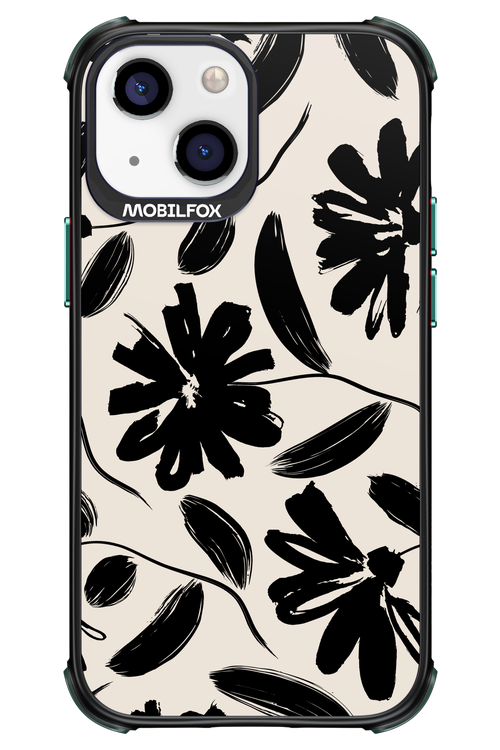 Monochrome Flowerss - Apple iPhone 13 Mini