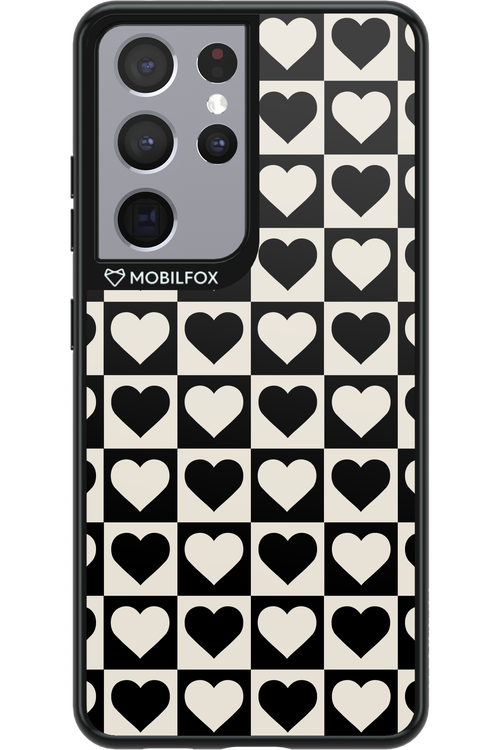 Checkered Heart - Samsung Galaxy S21 Ultra