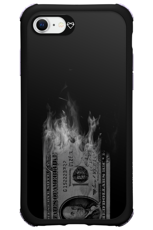 Money Burn B&W - Apple iPhone 8