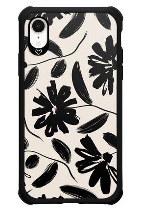 Monochrome Flowerss - Apple iPhone XR