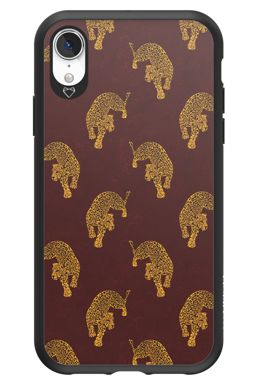 Burgundy Leopard Pattern - Apple iPhone XR