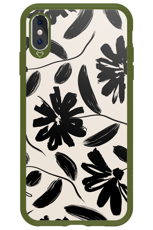 Monochrome Flowerss 2.0 - Apple iPhone XS Max