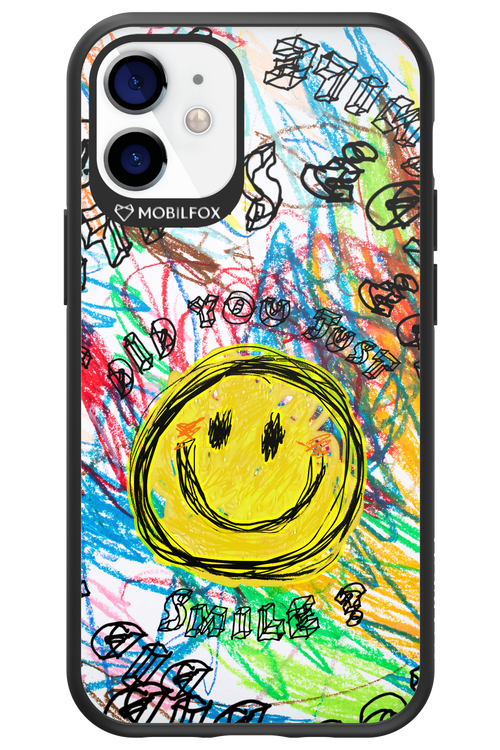 Crayon Smiley Colorful - Apple iPhone 12 Mini