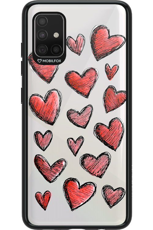 Red Love Transparent 2.0 - Samsung Galaxy A51
