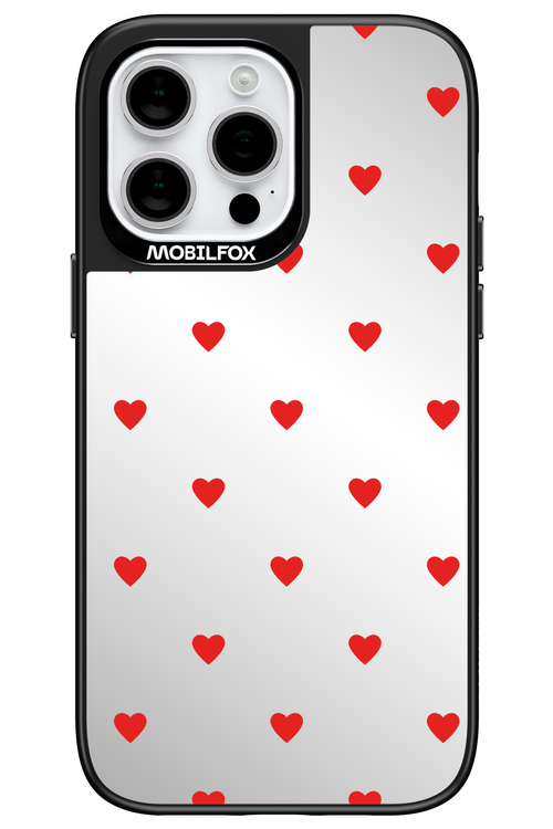 Mini Hearts Red Mirror 2.0 - Apple iPhone 14 Pro Max