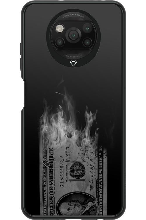 Money Burn B&W - Xiaomi Poco X3 Pro