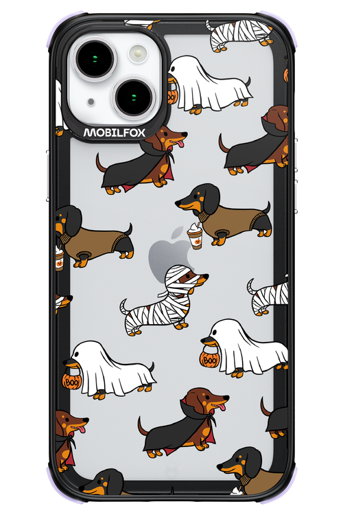 Scary Dachshund (Transparent) - Apple iPhone 15 Plus