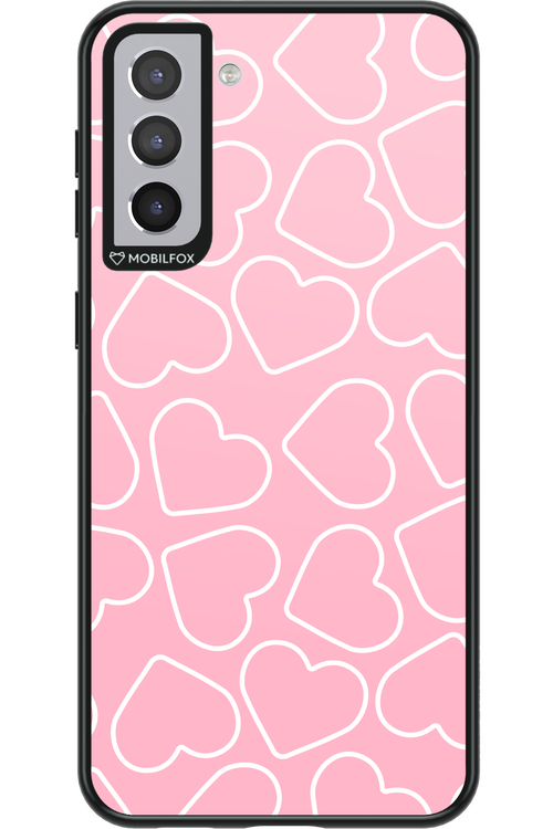 Line Heart Pink - Samsung Galaxy S21+