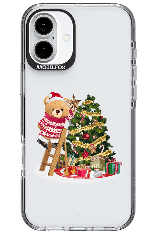 Christmas Bear (Transparent) - Apple iPhone 16 Plus