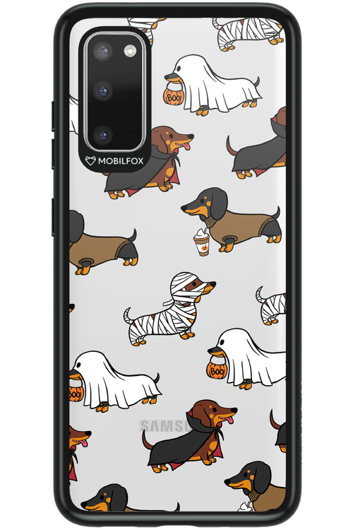 Scary Dachshund (Transparent) - Samsung Galaxy S20