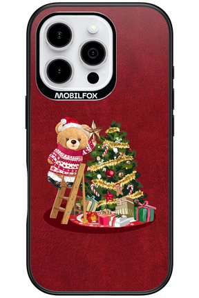 Christmas Bear (Burgundy) - Apple iPhone 16 Pro