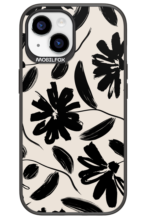 Monochrome Flowerss 2.0 - Apple iPhone 15
