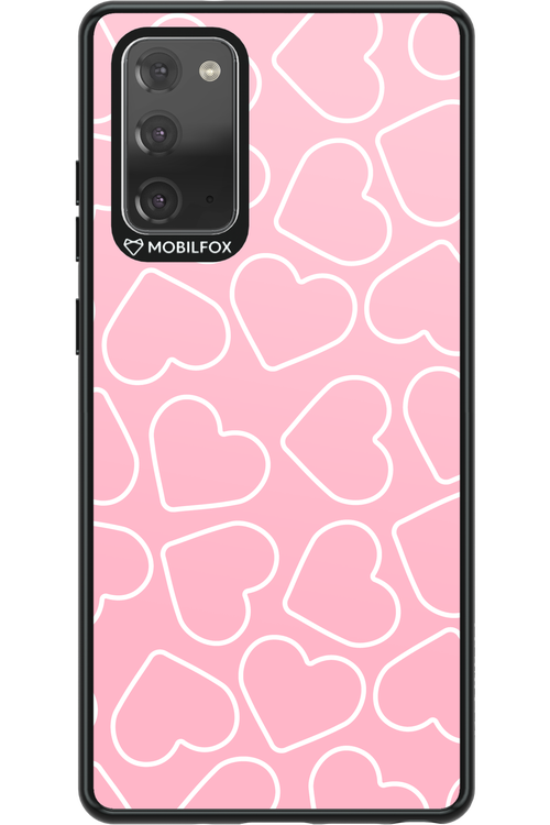 Line Heart Pink - Samsung Galaxy Note 20