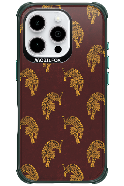 Burgundy Leopard Pattern - Apple iPhone 16 Pro