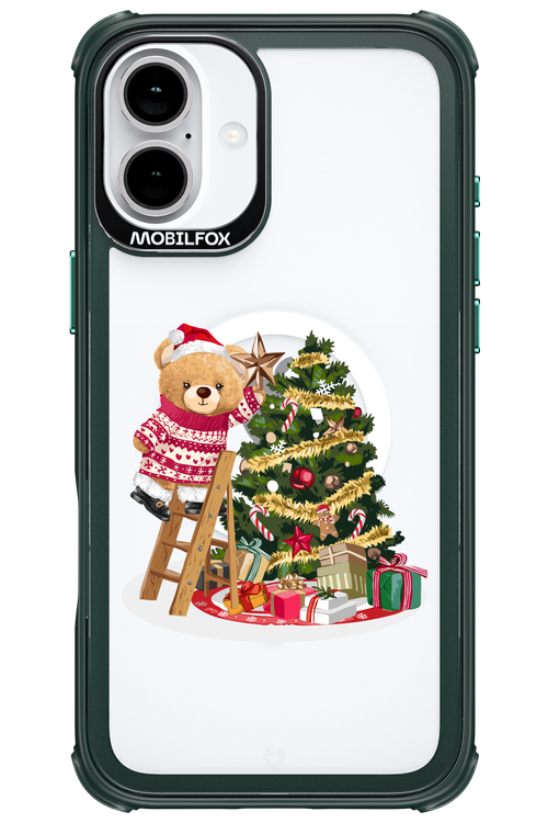 Christmas Bear (Transparent) - Apple iPhone 16 Plus