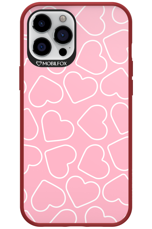 Line Heart Pink - Apple iPhone 12 Pro Max