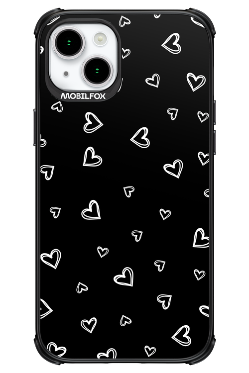 Monochrome Hearts 2.0 - Apple iPhone 15 Plus