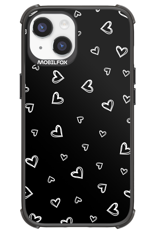Monochrome Hearts 2.0 - Apple iPhone 14