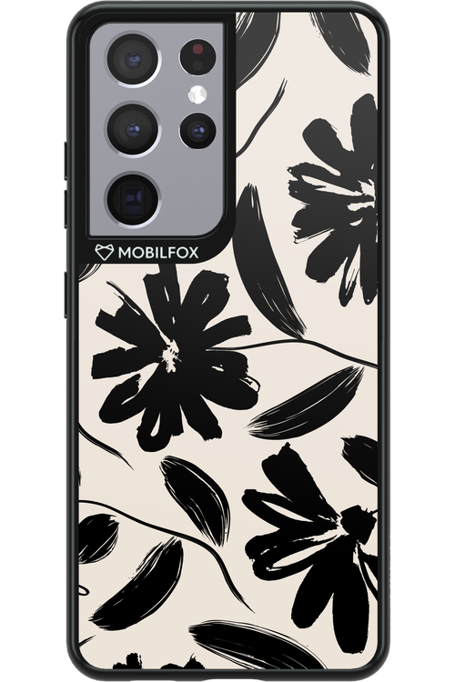 Monochrome Flowerss - Samsung Galaxy S21 Ultra