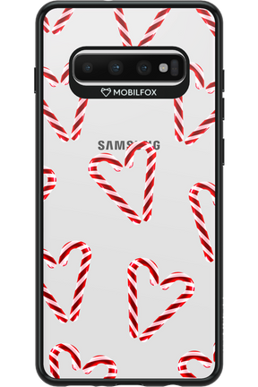 Candy Cane Hearts - Samsung Galaxy S10+