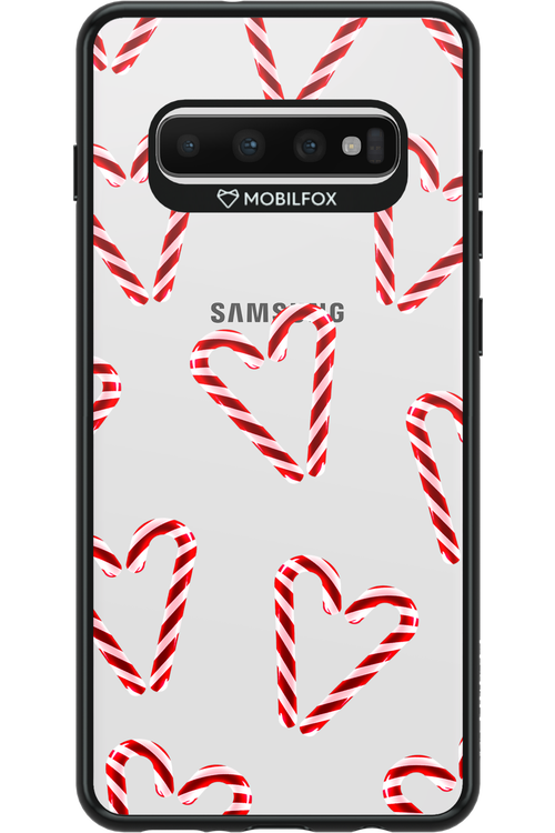 Candy Cane Hearts - Samsung Galaxy S10+