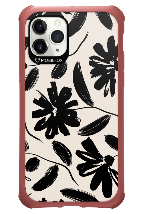 Monochrome Flowerss - Apple iPhone 11 Pro
