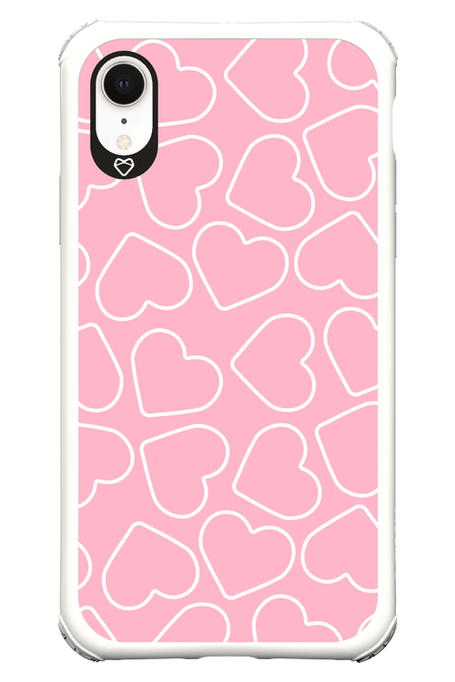 Line Heart Pink - Apple iPhone XR