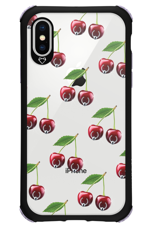 Spicy Cherries Transparent - Apple iPhone X