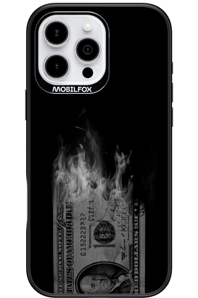 Money Burn B&W - Apple iPhone 16 Pro Max