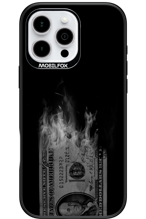 Money Burn B&W - Apple iPhone 16 Pro Max