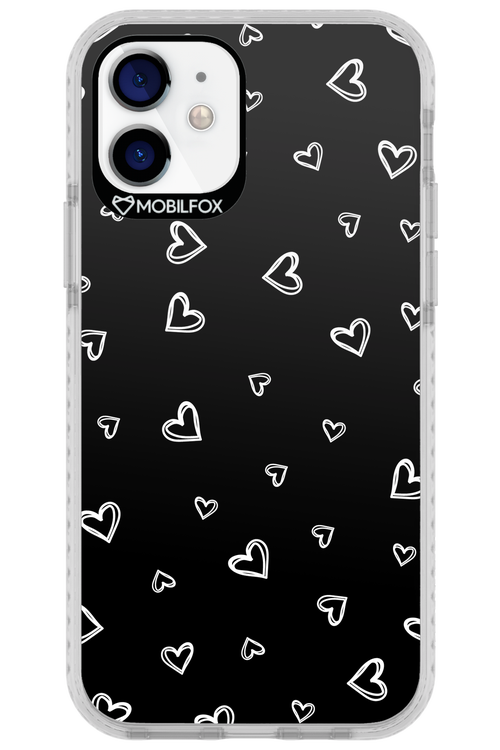 Monochrome Hearts 2.0 - Apple iPhone 12