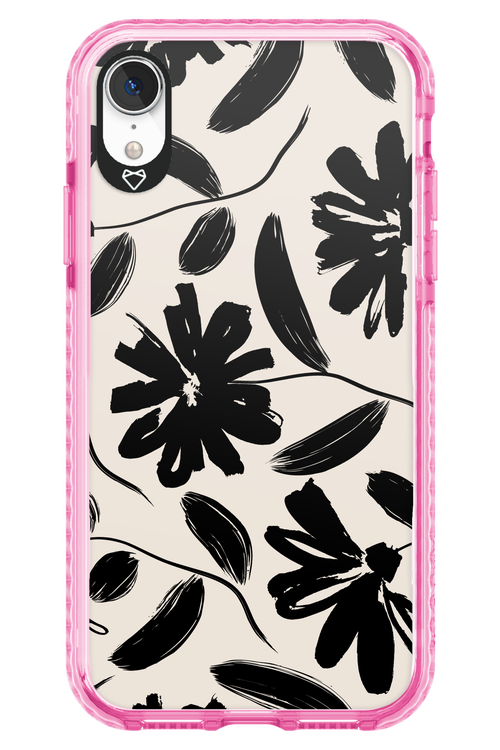Monochrome Flowerss - Apple iPhone XR