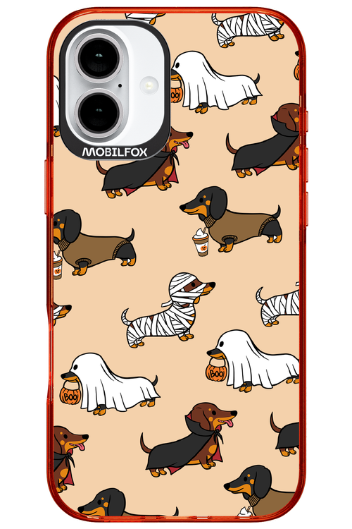Scary Dachshund - Apple iPhone 16 Plus